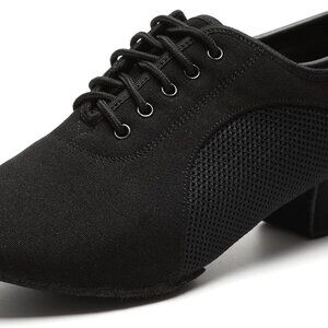 Women's Latin Dance Shoes Suede Leather Practice Salsa Ballroom Kizomba